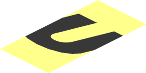 ~Sticker  1.9 x  1.8 with Black "FUEL" and Black Dotted Line on Transparent Background - Eighth Face