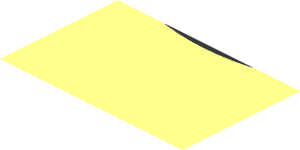 ~Sticker  0.8 x  2.4 with Orange Quad inside Black Trapezoid on Transparent Background -  Fourth Face