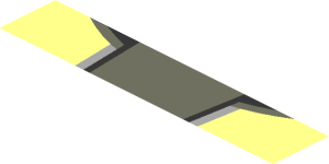 ~Sticker  1.9 x  1.8 with Black McLaren Logo and Black Triangles and Grey Trapezoid Background - Second Face