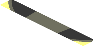 ~Sticker  1.9 x  1.8 with Black McLaren Logo and Black Trinagles and Grey Trapezoid Background - First Face