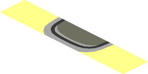 ~Sticker  1.9 x  1.8 with Black McLaren Logo and Black Triangles and Grey Trapezoid Background - Third Face