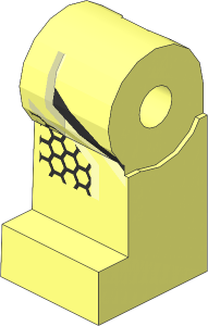 Minifig Leg Right with Racing Suit with Orange Lines and Silver Hexagons Pattern