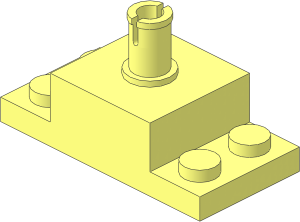 Brick  2 x  2 with Vertical Pin and  1 x  2 Side Plates