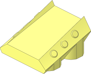 Slope Brick  2 x  2 x  1 with Flanges and Pistons