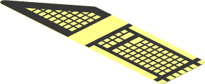 Sticker  1.1 x  3.9 with Black Grille on Trasparent Background