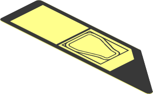 Sticker  1.1 x  3.9 with Black Air Vent on Trasparent Background