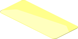 Sticker  0.8 x  1.8 with Orange Trapezoid on Transparent Background Right