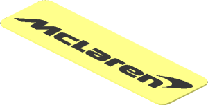 Sticker  0.5 x  1.8 with Silver McLaren Logo on Transparent Background