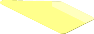 Sticker  0.8 x  1.6 with Orange Trapezoid on Transparent Background Right