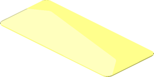 Sticker  0.8 x  1.8 with Orange Trapezoid on Transparent Background Left