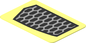 Sticker  0.8 x  1.2 with Black Air Vent on Transparent Background Right