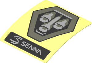 Sticker  1.9 x  1.8 with Black Senna Logo and Exhaust Tailpipe on Transparent Background (Formed) (Needs Work)