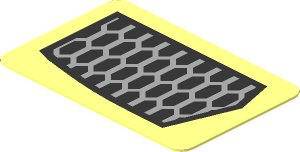Sticker  0.8 x  1.2 with Black Air Vent on Transparent Background Left