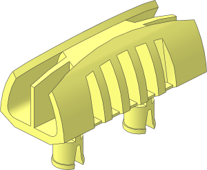 Technic Grille  1 x  4 with 2 Pins
