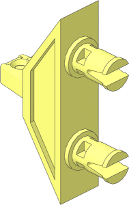 Technic Connector  3 x  1 x  4 with Two Pins and Click Hinge