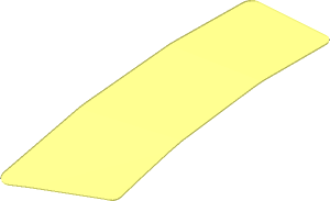 ~Sticker Back  0.8 x  2.5 Irregular (Formed)