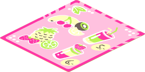 Sticker  3.8 x  3.4 with Fruits, Drinks and Prices