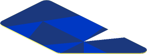 Sticker  0.8 x  1.7 with Light Blue and White Triangles on Blue Background Right
