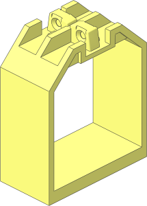 Container  4 x  2 x  4 with 2 Click Hinges