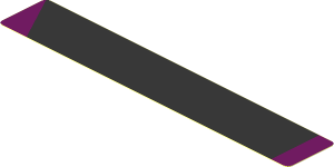 Sticker  0.8 x  4.8 with Black Stripe on Dark Azure Background Right