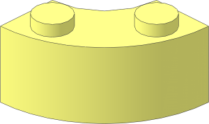 Brick  2 x  2 Corner Round without Stud Notch