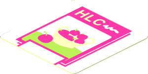 Sticker  1.8 x  1.8 with "HLC" and Cherries