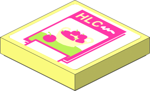 Tile  2 x  2 with "HLC" and Cherries Sticker