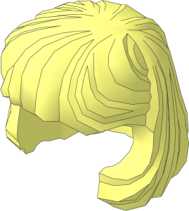 Minifig Hair Female Mid-Length Combed Behind Ear