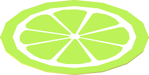 Sticker  1.8 x  1.8 with Lime Fruit Slice