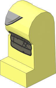 Minifig Leg Right with Turtle Shell and Dark Bluish Grey Knee Pad Pattern