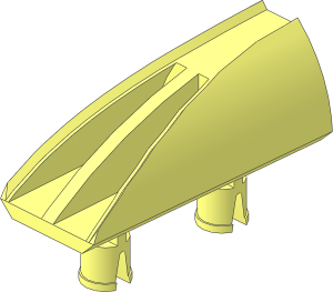 Technic Side Flaring Intake  1 x  4 with Two Pins