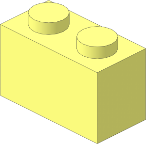 Brick  1 x  2 without Centre Stud