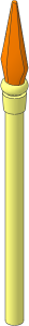 Minifig Pike / Spear Elaborate With Rubber Pearl Gold Head Pattern