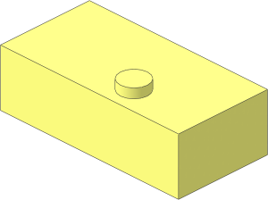 Brick Braille 2 x 4 with 1 Stud (DOTS-3)