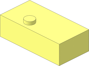 Brick Braille 2 x 4 with 1 Stud (DOTS-2)