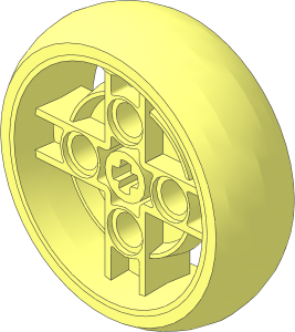 Wheel 14 x 35 with 4 Spokes with Integral Tyre