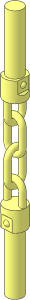 Minifig Weapon Nunchaku (Straight)