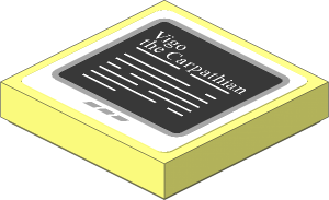 Tile  2 x  2 with White Text on Black Computer Screen Sticker