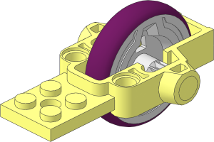 Motor Inertia Flywheel  4 x  7 x  1 with Metal Wheel and DkAzur Tyre