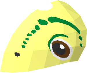 ~Animal Chameleon with Black, Medium Azure and White Eyes Pattern - Face Half