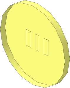 ~Roadsign Clip-on  2 x  2 Round without Front Face
