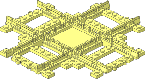~Train Track  9V Crossing - Plastic Part
