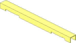 ~Train Track  9V Crossing - Centre Metal Rail