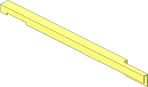 ~Train Track  9V Crossing - Outer Left Metal Rail