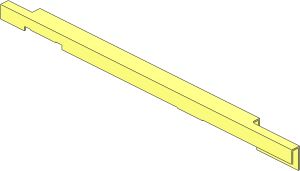 ~Train Track  9V Crossing - Outer Right Metal Rail