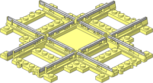 Train Track  9V Crossing
