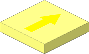 Tile  2 x  2 with Yellow Arrow without Border Pattern