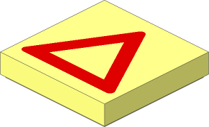 Tile  2 x  2 with Red Warning Triangle Pattern
