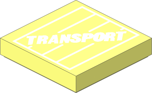 Tile  2 x  2 with Transport Text on Crate Pattern
