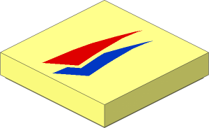 Tile  2 x  2 with Red and Blue Windsurfer Pattern